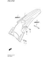 SUZUKI, Suzuki RMZ250 L6 E19, HINTERER KOTFLUEGEL