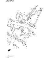 SUZUKI, RMZ 250 EU L6, RAHMEN ABDECKUNG