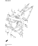 SUZUKI, RMZ450 L6 US 1, RAHMEN ABDECKUNG