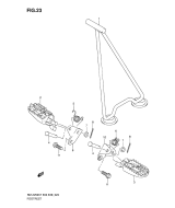 SUZUKI, Suzuki RMZ250 K9 US 1, FUSSSTUETZE