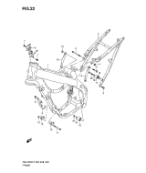 SUZUKI, RMZ 250 US K9, RAHMEN ABDECKUNG