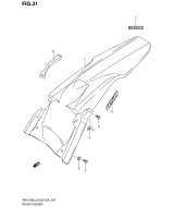 SUZUKI, Suzuki RMZ450 L2 USA, HINTERER KOTFLUEGEL