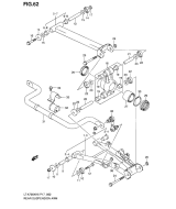 SUZUKI, LTA 700 X EU King Quad K7, HINTERER SCHWINGARM