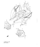 SUZUKI, LTZ 400 EU L1, HINTERER KOTFLUEGEL LTZ400L1 E19