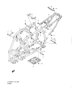 SUZUKI, LTZ 400 EU L1, RAHMEN ABDECKUNG LTZ400L1 E19