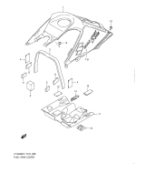 SUZUKI, LTZ 400 EU L1, TANK VERKLEIDUNG LTZ400ZL1 E19