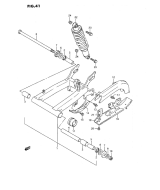 SUZUKI, LTF 160 US S, HINTERER SCHWINGARM