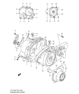 SUZUKI, LTF 160 V, KURBELGEHAEUSE ABDECKUNG