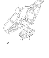SUZUKI, LTF 160 K6, RAHMEN ABDECKUNG