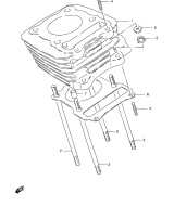 SUZUKI, LTF 160 K6, ZYLINDER