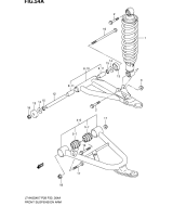 SUZUKI, LTA 450 X US King Quad K9, FRONT SCHWINGARM