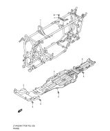 SUZUKI, LTA 450 X US King Quad K9, RAHMEN ABDECKUNG