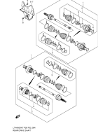 SUZUKI, LTA 450 X US King Quad K9, HINTERE ANTRIEBSWELLE