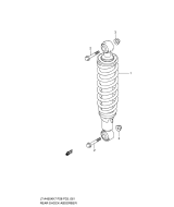 SUZUKI, LTA 450 X US King Quad K9, HINTERER STOSSDAEMPFER