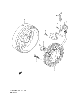 SUZUKI, LTA 450 X US King Quad K9, ZUENDMAGNET