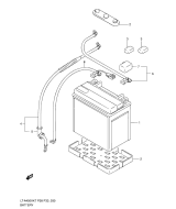 SUZUKI, LTA 450 X US King Quad K9, BATTERIE