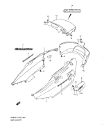 SUZUKI, AN 650 A Executive Burgman L1, SEITENVERKLEIDUNG E19