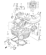 SUZUKI, VS 800 GL Intruder P, ZYLINDER KOPF (REAR)