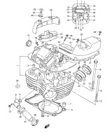 SUZUKI, VS 800 GL Intruder Y, ZYLINDER KOPF (REAR)