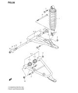 SUZUKI, LTA 750 XP US King Quad K9, FRONT SCHWINGARM