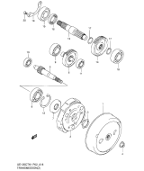 SUZUKI, UE 125 K1/K2, GETRIEBE 2