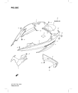 SUZUKI, UH 125 G Burgman L1/L2, RAHMEN VERKLEIDUNG