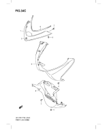 SUZUKI, UH 125 G Burgman L1/L2, FRONT BEIN VERKLEIDUNG