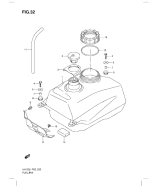 SUZUKI, Suzuki UH125 GL1 E19, TREIBSTOFF TANK