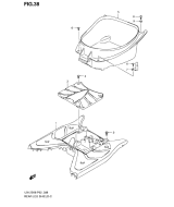 SUZUKI, UX 125 Sixteen K8/K9, HINTERE BEINVERKLEIDUNG