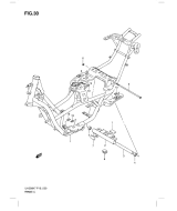 SUZUKI, UH 200 Burgman L0, RAHMEN  ABDECKUNG