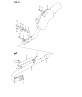 SUZUKI, DR 350 S /SH P, AUSPUFF