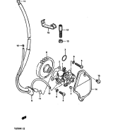 SUZUKI, TS 250 X G, OEL PUMPE