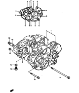 SUZUKI, TS 250 X G, KURBELGEHAEUSE