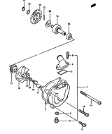 SUZUKI, TS 250 XG, WASSER PUMPE