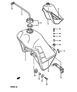 SUZUKI, TS 250 XG, TREIBSTOFF TANK