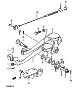 SUZUKI, TS 250 X G, HINTERE BREMSE