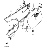 SUZUKI, TS 250 X G, RAHMEN VERKLEIDUNG