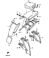 SUZUKI, TS 250 XG, HINTERER KOTFLUEGEL