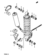 SUZUKI, TS 250 X G, HINTERER STOSSDAEMPFER