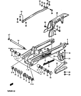 SUZUKI, TS 250 XG, HINTERER SCHWINGARM