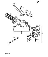 SUZUKI, TS 250 XG, LINKER GRIFF SCHALTER