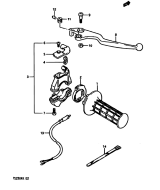 SUZUKI, TS 250 XG, RECHTER GRIFF SCHALTER