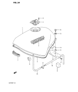 SUZUKI, GSF 400 P, TREIBSTOFF TANK