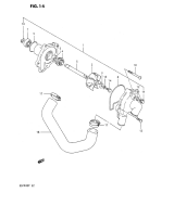 SUZUKI, GSF 400 P, WASSER PUMPE