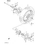 SUZUKI, GSF 400 Bandit P, HINTERRAD