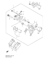 SUZUKI, RMX 450 EU L4, HINTERE BREMSZANGE