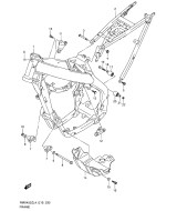 SUZUKI, RMX 450 L4, RAHMEN ABDECKUNG