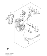 SUZUKI, Suzuki RMX 450 Z L4 E19, DROSSELGEHAEUSE