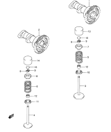 SUZUKI, Suzuki RMZ 450 K5 US E02, NOCKENWELLE VENTIL