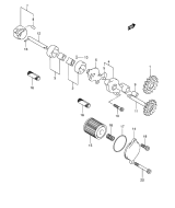 SUZUKI, Suzuki RMZ 450 K5 US E02, OEL PUMPE OEL FILTER